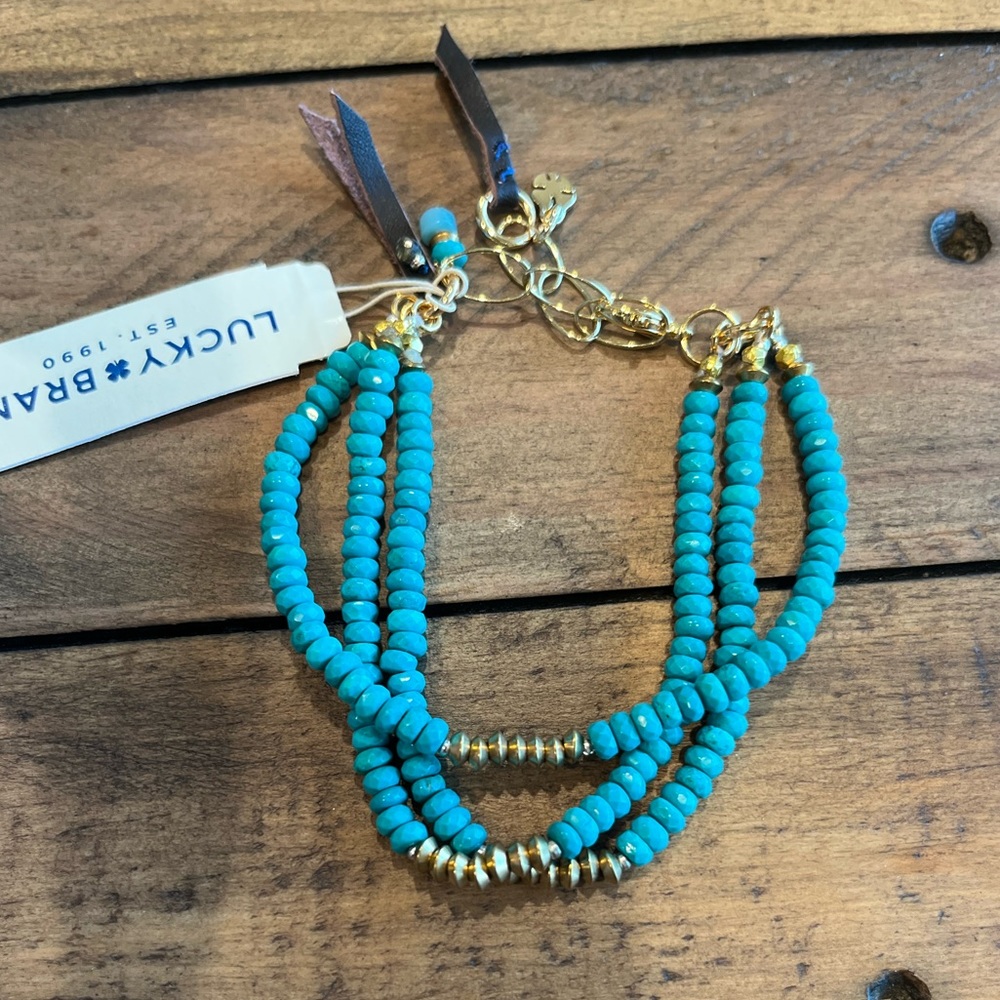 Semiprecious Turquoise Layered Bohemian Bracelet